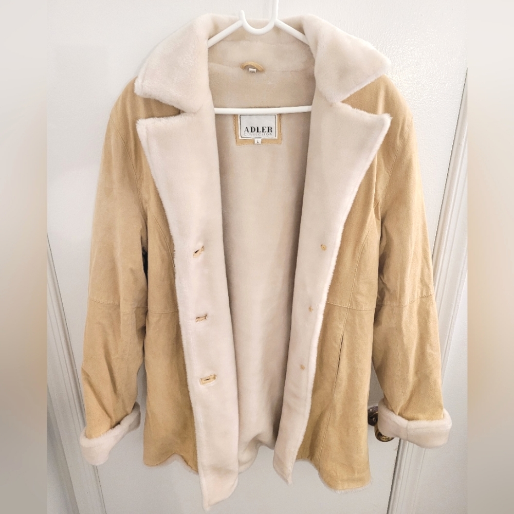 Jonathan Adler Collection | Suede/ Faux Fur | Beige/ Cream | Jacket | Size L